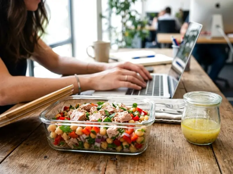 Sałatka z tuńczykiem do pracy - przepis na sycący lunch