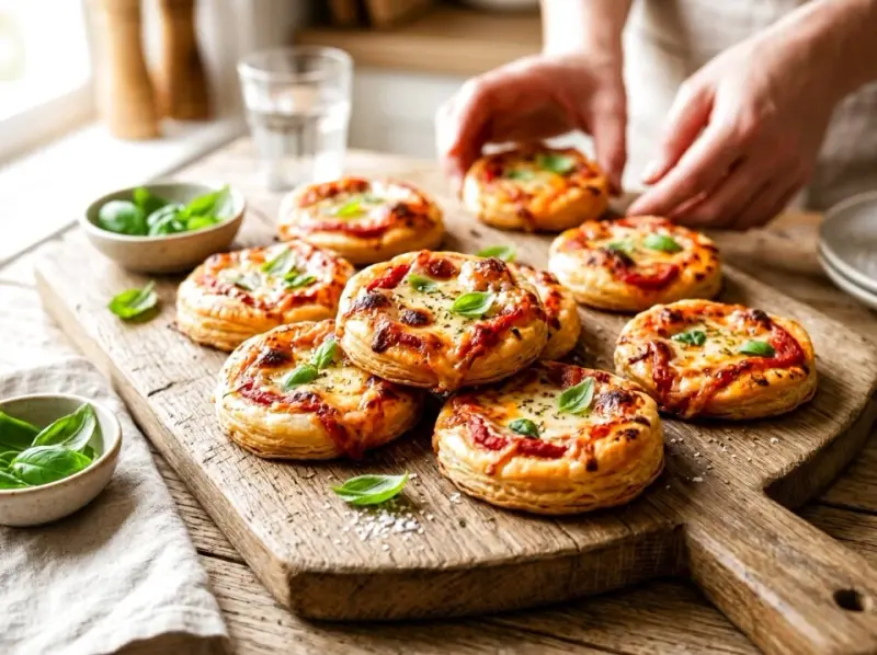 Pizzerinki z ciasta francuskiego: przekąska z 3 składników