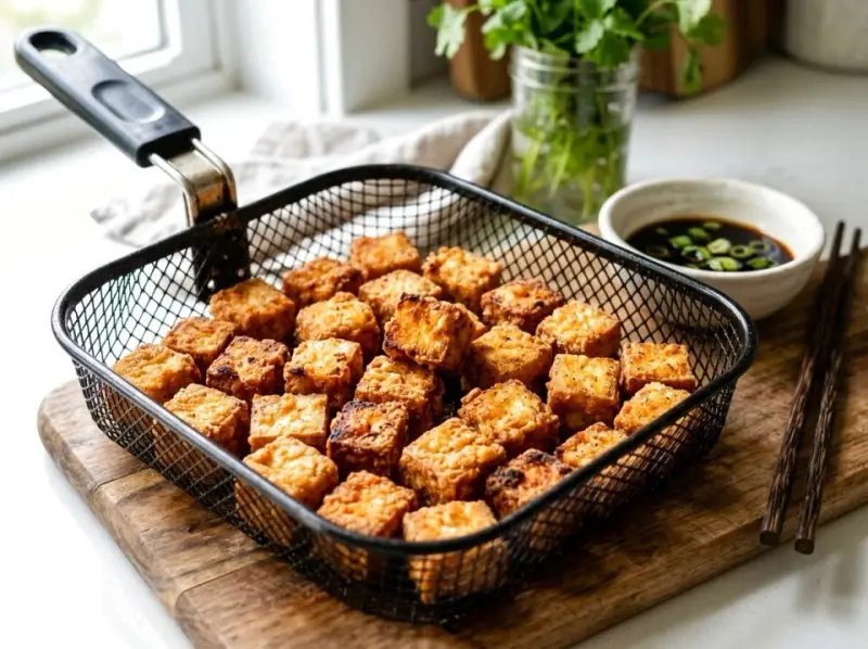 Tofu z airfryera. Przepis na chrupiącą przekąskę