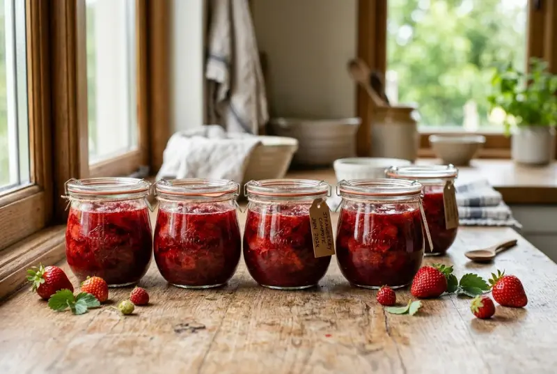 Kompot z truskawek na zimę. Proporcje cukru na słoik 900 ml