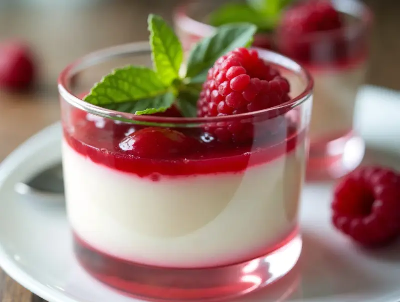 Panna cotta z musem malinowym - idealny deser na szybko