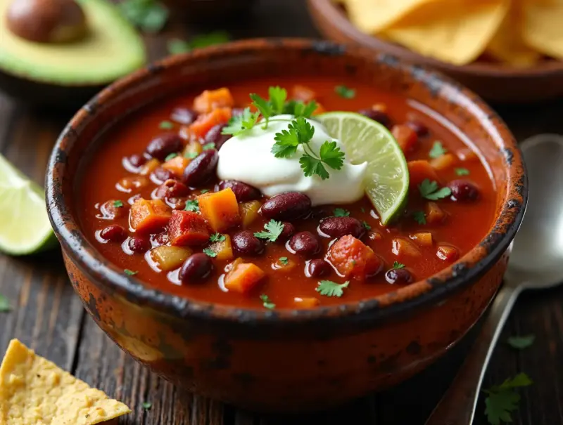 Wegańskie chili sin carne z czerwoną fasolą - rozgrzewające danie jednogarnkowe