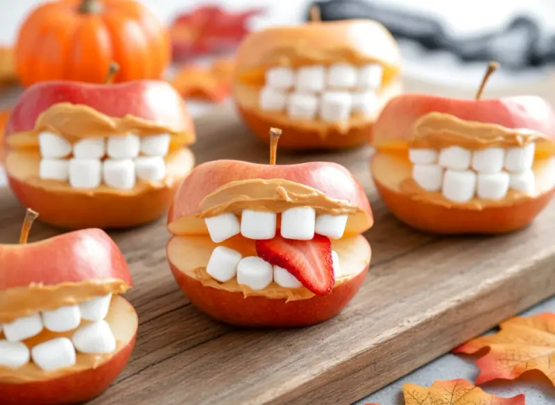 Zdrowe przekąski na Halloween dla dzieci? Zobacz przepis na potworne jabłka