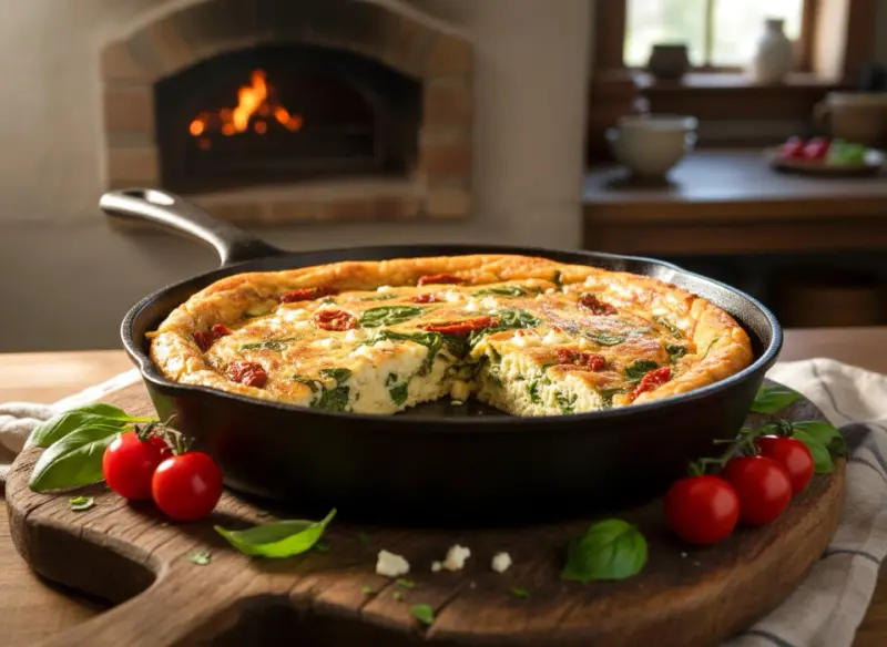 Prosta frittata z 5 składników - Twój nowy sposób na szybki i zdrowy posiłek, który zachwyci smakiem i prostotą przygotowania.