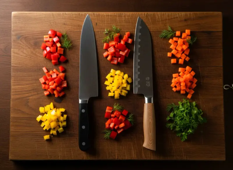 Nóż Santoku kontra nóż szefa kuchni – który z nich okaże się lepszy w Twojej kuchni? Sprawdź nasze porównanie