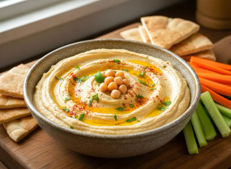 Domowy hummus – sprawdzony przepis na kremową pastę z ciecierzycy, która zachwyci każdego smakosza.