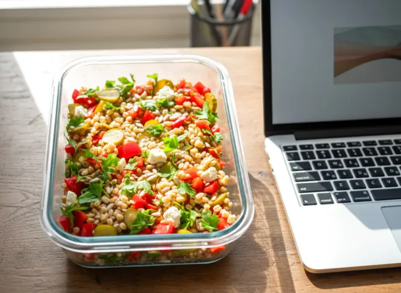 Lunchbox za 5 zł: sprawdzony przepis na tanią i sycącą sałatkę z kaszą do pracy