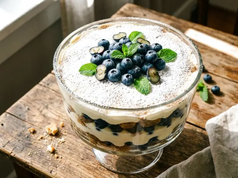 Jagodowe tiramisu - przepis na letni deser bez pieczenia