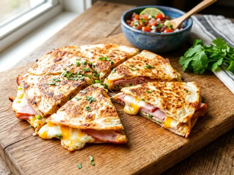 Quesadilla z szynką i serem. Ekspresowy pomysł na kolację.