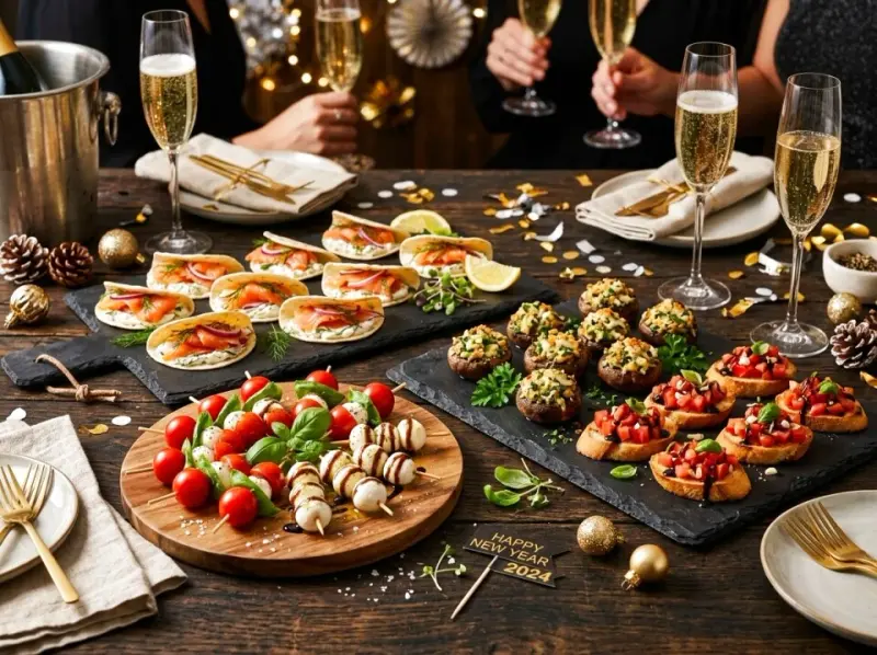 Przekąski na Sylwestra: szybkie i efektowne finger food