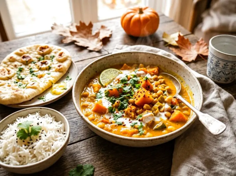 Curry z dyni i ciecierzycy – aromatyczny przepis na sycący jesienny obiad