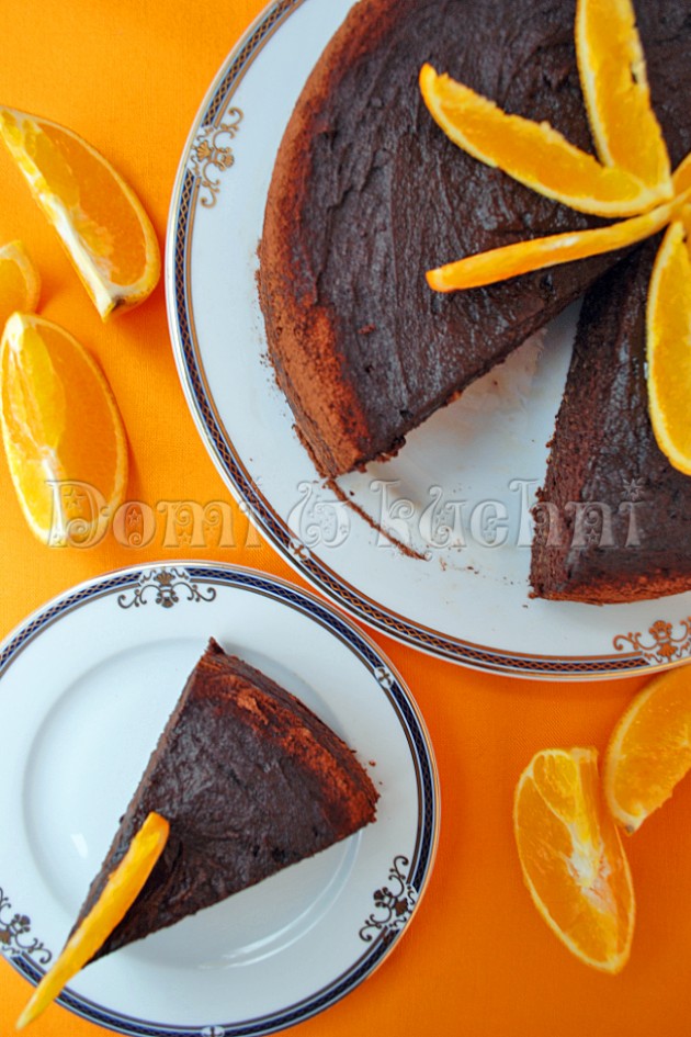 Czekoladowo-pomarańczowe ciasto bez mąki